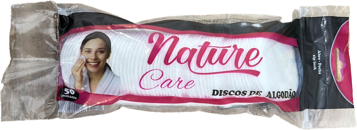 Nature — discos de algodão (produto real)